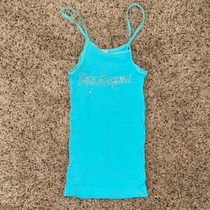 NWOT BodyWrappers Blue Rhinestone Embellished Tank Top